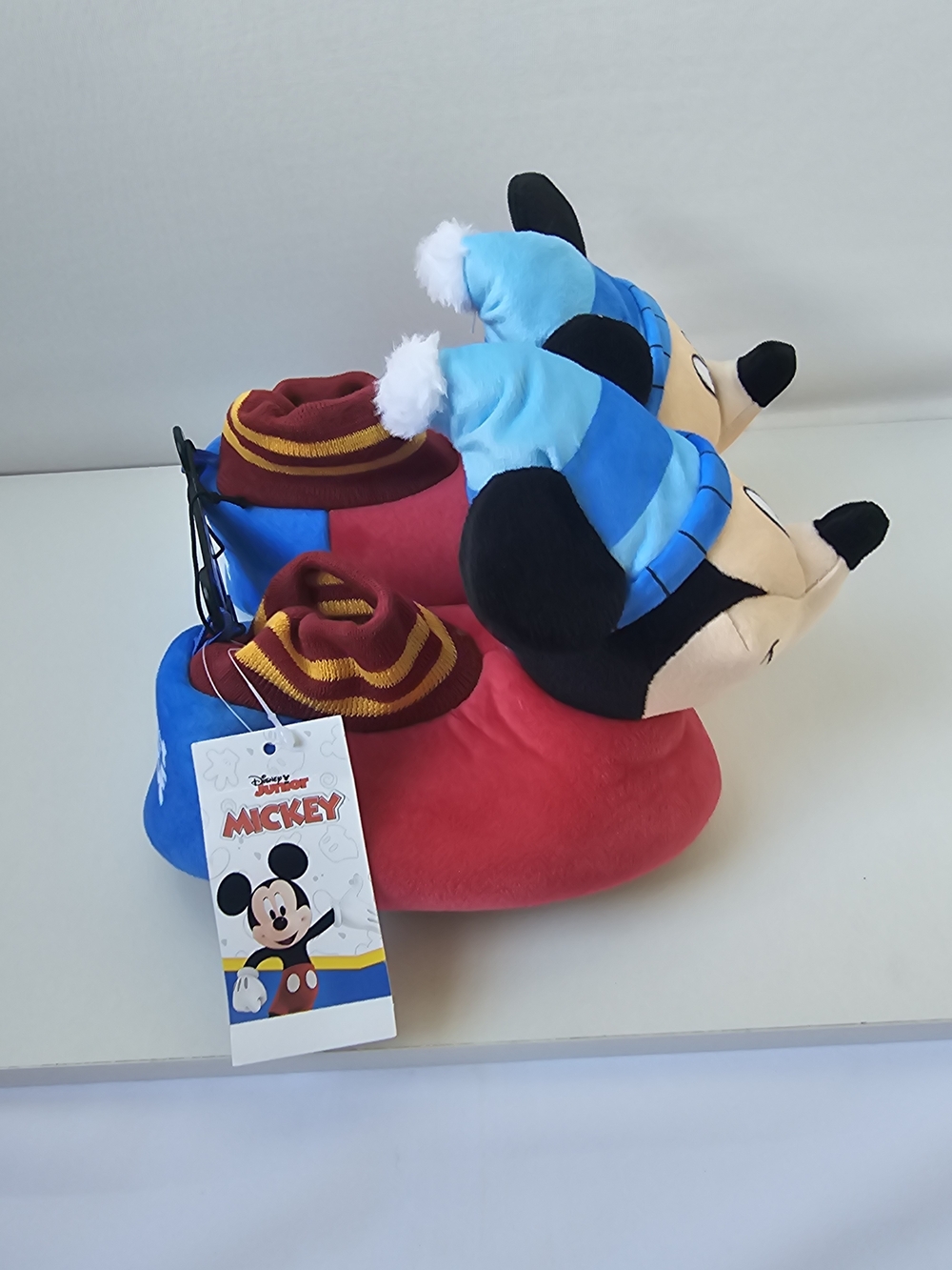 Disney Junior Mickey Mouse Plush Slippers New With Tags Kids Size 11-12